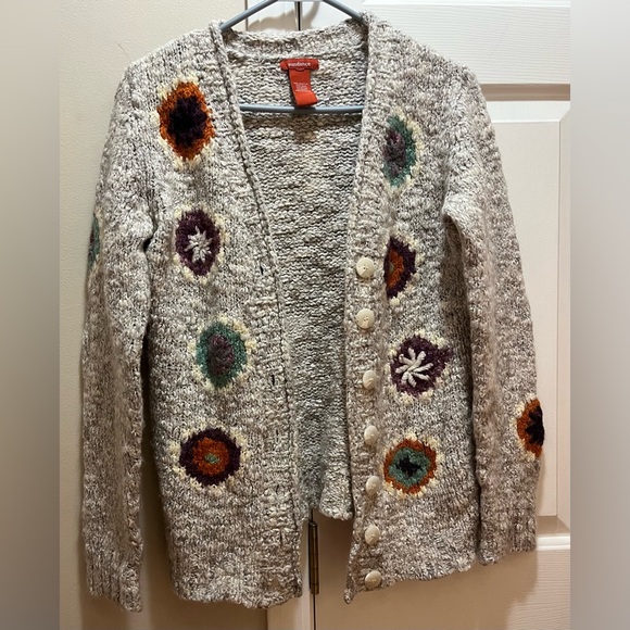 Sundance Sweaters - Cozy Sundance S Multicolor loose knit cardigan Button-Up Sweater guc